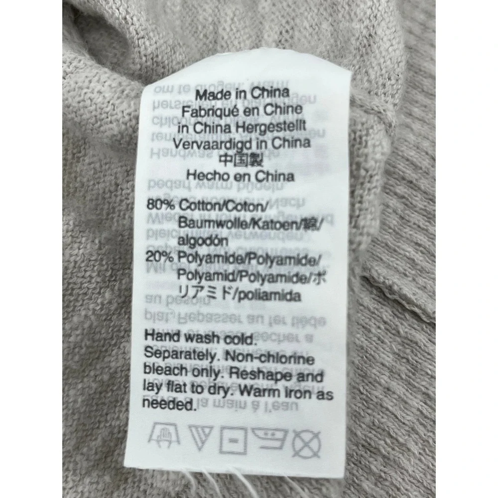 Madewell Womens XS Heather‎ Gray Cotton Blend Open Front Pocket Cardigan Sweater